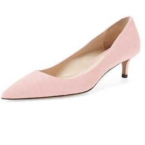 YDN Light Pink Kitten Heel Pointed Toe Pump